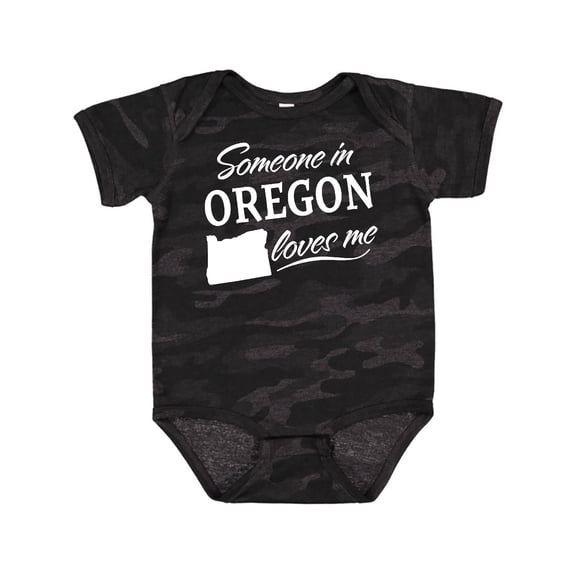 Inktastic Someone in Oregon Loves Me Boys or Girls Baby Bodysuit