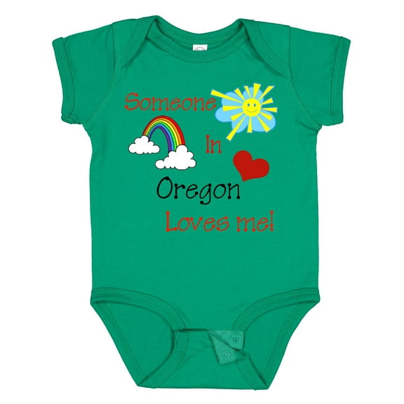 Inktastic Someone in Oregon Loves Me Boys or Girls Baby Bodysuit