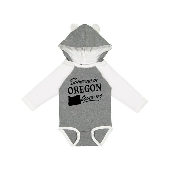 Inktastic Someone in Oregon Loves Me Boys or Girls Long Sleeve Baby Bodysuit