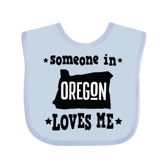 Inktastic Someone in Oregon Loves Me Gift Boys or Girls Baby Bib