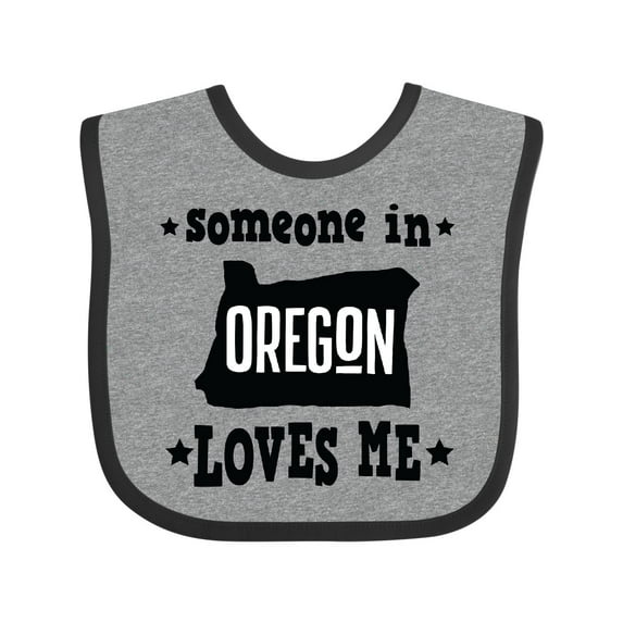 Inktastic Someone in Oregon Loves Me Gift Boys or Girls Baby Bib