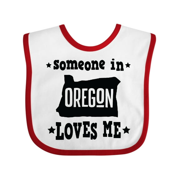 Inktastic Someone in Oregon Loves Me Gift Boys or Girls Baby Bib