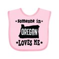 thumbnail image 1 of Inktastic Someone in Oregon Loves Me Gift Boys or Girls Baby Bib, 1 of 4