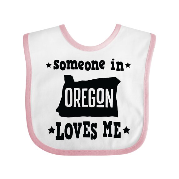 Inktastic Someone in Oregon Loves Me Gift Boys or Girls Baby Bib