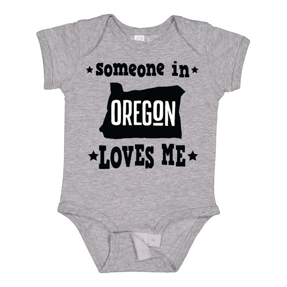 Inktastic Someone in Oregon Loves Me Gift Boys or Girls Baby Bodysuit