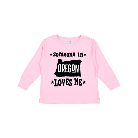 Inktastic Someone in Oregon Loves Me Boys or Girls Long Sleeve Toddler T-Shirt