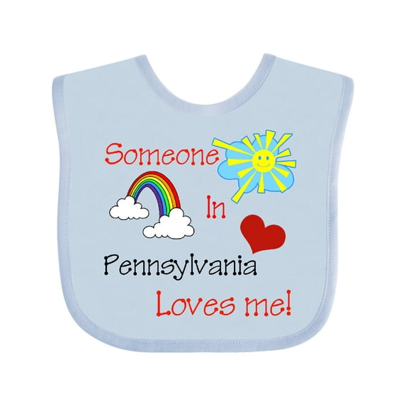 Inktastic Someone in Pennsylvania Loves Me Boys or Girls Baby Bib