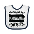 thumbnail image 1 of Inktastic Someone in Pennsylvania Loves Me Boys or Girls Baby Bib, 1 of 4