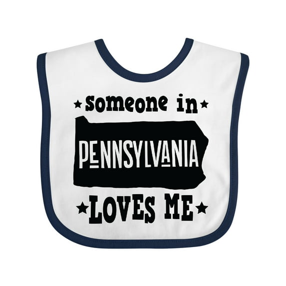 Inktastic Someone in Pennsylvania Loves Me Boys or Girls Baby Bib