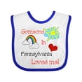 thumbnail image 1 of Inktastic Someone in Pennsylvania Loves Me Boys or Girls Baby Bib, 1 of 4