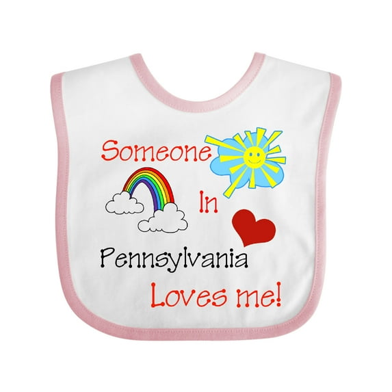 Inktastic Someone in Pennsylvania Loves Me Boys or Girls Baby Bib