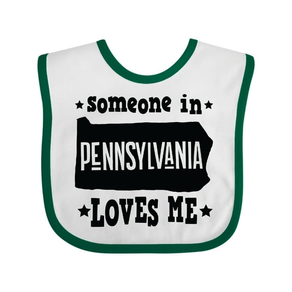 Inktastic Someone in Pennsylvania Loves Me Boys or Girls Baby Bib