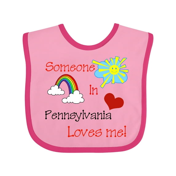 Inktastic Someone in Pennsylvania Loves Me Boys or Girls Baby Bib