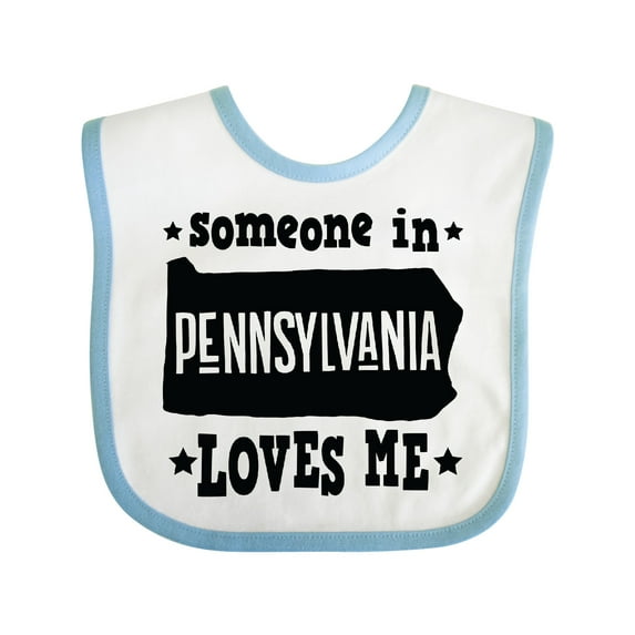 Inktastic Someone in Pennsylvania Loves Me Boys or Girls Baby Bib