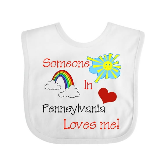 Inktastic Someone in Pennsylvania Loves Me Boys or Girls Baby Bib