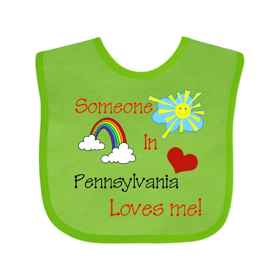Inktastic Someone in Pennsylvania Loves Me Boys or Girls Baby Bib