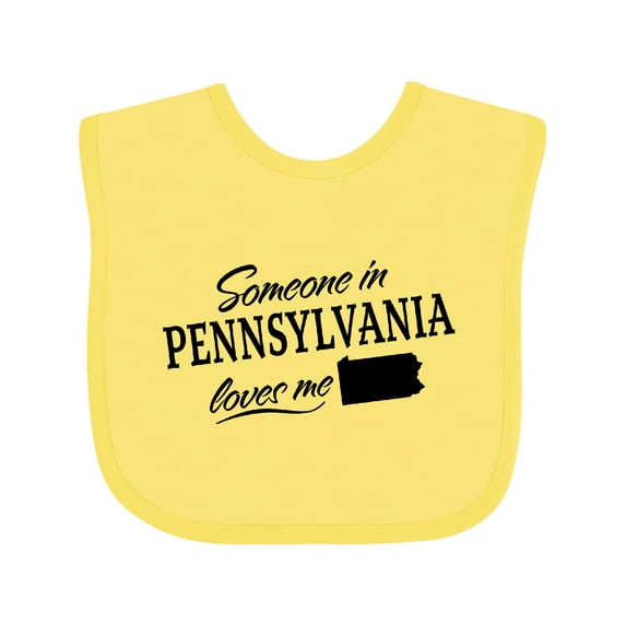 Inktastic Someone in Pennsylvania Loves Me Boys or Girls Baby Bib