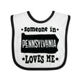 thumbnail image 1 of Inktastic Someone in Pennsylvania Loves Me Boys or Girls Baby Bib, 1 of 4