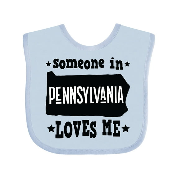 Inktastic Someone in Pennsylvania Loves Me Boys or Girls Baby Bib