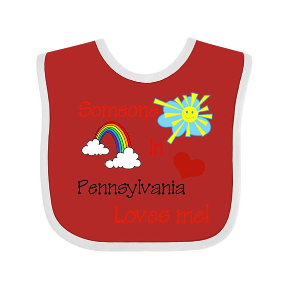 Inktastic Someone in Pennsylvania Loves Me Boys or Girls Baby Bib