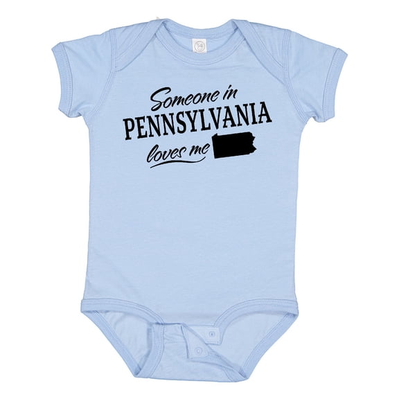 Inktastic Someone in Pennsylvania Loves Me Boys or Girls Baby Bodysuit