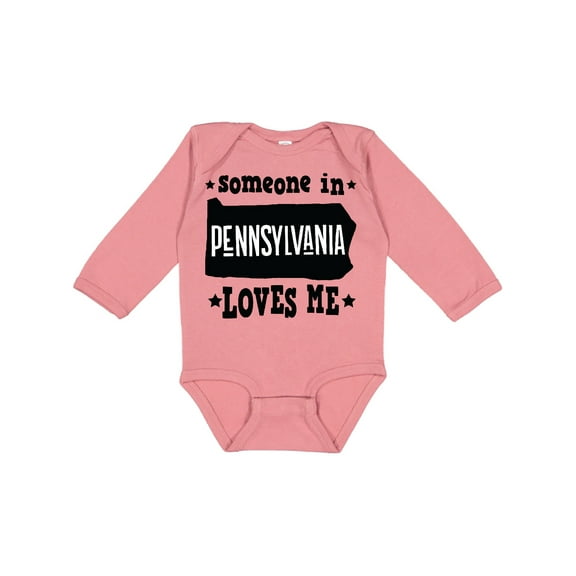Inktastic Someone in Pennsylvania Loves Me Boys or Girls Long Sleeve Baby Bodysuit