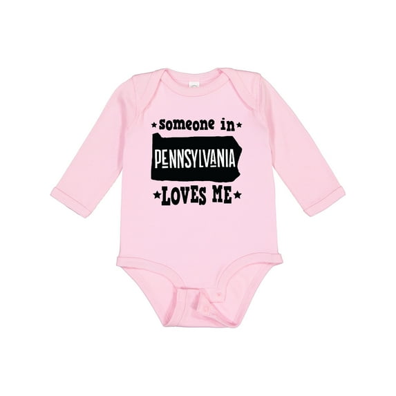 Inktastic Someone in Pennsylvania Loves Me Boys or Girls Long Sleeve Baby Bodysuit