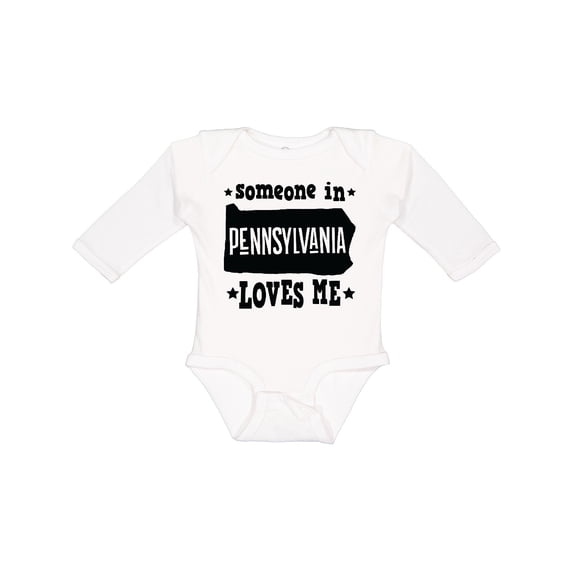 Inktastic Someone in Pennsylvania Loves Me Boys or Girls Long Sleeve Baby Bodysuit