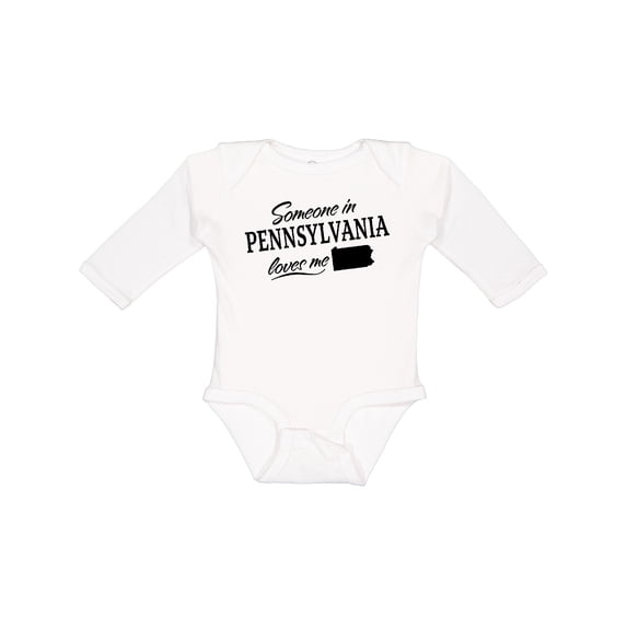 Inktastic Someone in Pennsylvania Loves Me Boys or Girls Long Sleeve Baby Bodysuit