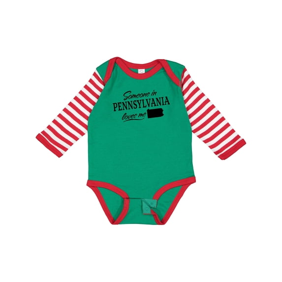 Inktastic Someone in Pennsylvania Loves Me Boys or Girls Long Sleeve Baby Bodysuit