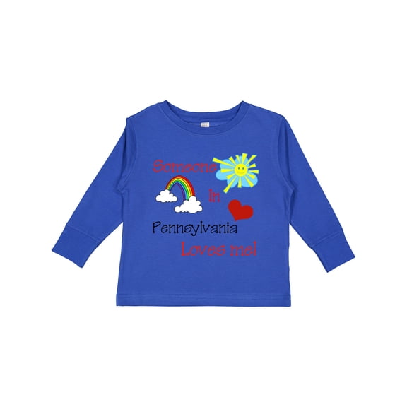 Inktastic Someone in Pennsylvania Loves Me Boys or Girls Long Sleeve Toddler T-Shirt