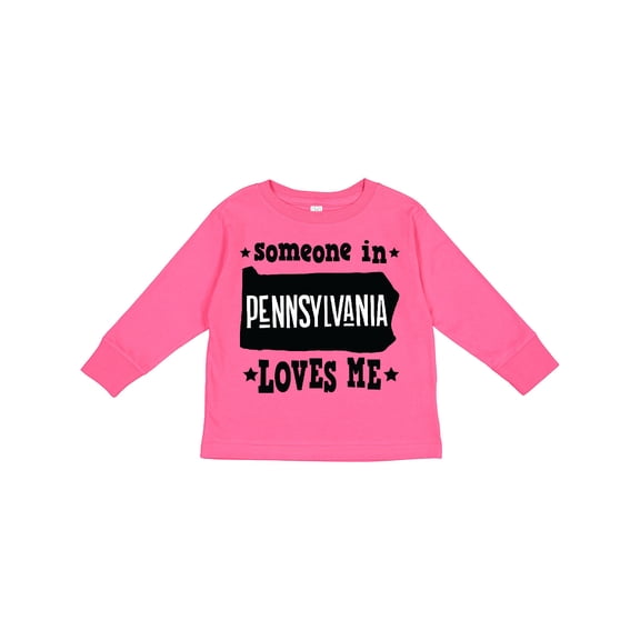 Inktastic Someone in Pennsylvania Loves Me Boys or Girls Long Sleeve Toddler T-Shirt