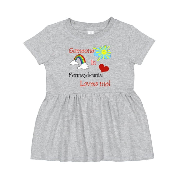 Inktastic Someone in Pennsylvania Loves Me Girls Baby Dress