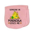 thumbnail image 1 of Inktastic Someone in Pensacola Loves Me Beach Vacation Baby Burp Cloth, 1 of 3