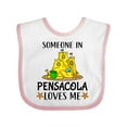 thumbnail image 1 of Inktastic Someone in Pensacola Loves Me Beach Vacation Boys or Girls Baby Bib, 1 of 4
