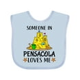thumbnail image 1 of Inktastic Someone in Pensacola Loves Me Beach Vacation Boys or Girls Baby Bib, 1 of 4