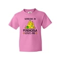 thumbnail image 1 of Inktastic Someone in Pensacola Loves Me Beach Vacation Youth T-Shirt, 1 of 5