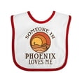 thumbnail image 1 of Inktastic Someone in Phoenix Loves Me Boys or Girls Baby Bib, 1 of 4