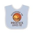 thumbnail image 1 of Inktastic Someone in Phoenix Loves Me Boys or Girls Baby Bib, 1 of 4