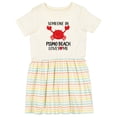 thumbnail image 1 of Inktastic Someone in Pismo Beach Loves Me Girls Toddler Dress, 1 of 5