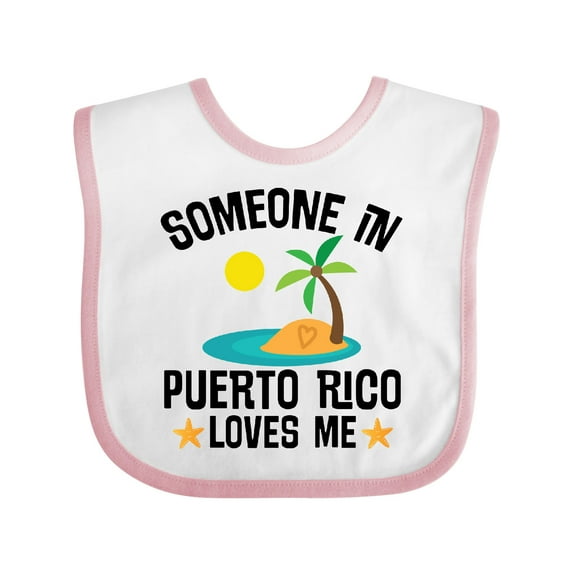 Inktastic Someone in Puerto Rico Loves Me Boys or Girls Baby Bib