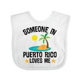 thumbnail image 1 of Inktastic Someone in Puerto Rico Loves Me Boys or Girls Baby Bib, 1 of 4