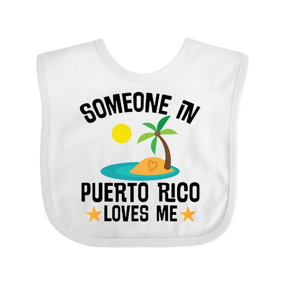 Inktastic Someone in Puerto Rico Loves Me Boys or Girls Baby Bib