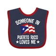 thumbnail image 1 of Inktastic Someone in Puerto Rico Loves Me Boys or Girls Baby Bib, 1 of 4