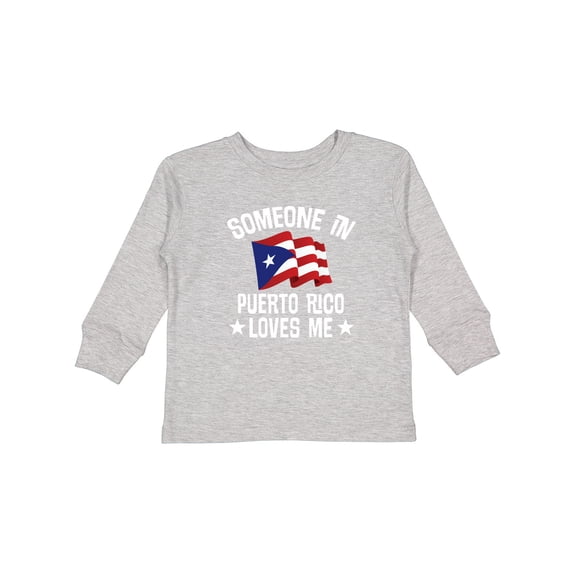 Inktastic Someone in Puerto Rico Loves Me Boys or Girls Long Sleeve Toddler T-Shirt