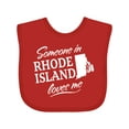 thumbnail image 1 of Inktastic Someone in Rhode Island Loves Me Boys or Girls Baby Bib, 1 of 4