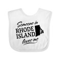 thumbnail image 1 of Inktastic Someone in Rhode Island Loves Me Boys or Girls Baby Bib, 1 of 4