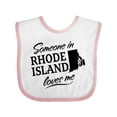 thumbnail image 1 of Inktastic Someone in Rhode Island Loves Me Boys or Girls Baby Bib, 1 of 4