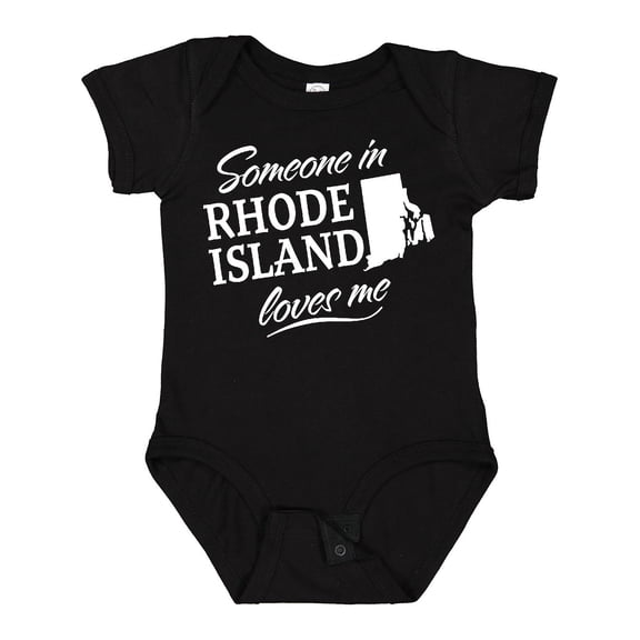 Inktastic Someone in Rhode Island Loves Me Boys or Girls Baby Bodysuit