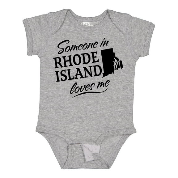 Inktastic Someone in Rhode Island Loves Me Boys or Girls Baby Bodysuit
